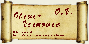 Oliver Veinović vizit kartica